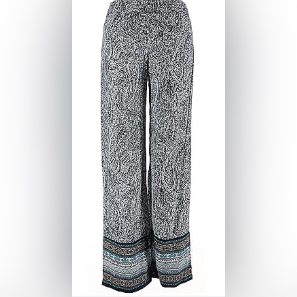 Rose & Thyme Paisley Boho Rayon Pants